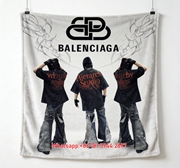 Balenciaga Triple Figure Flannel Throw Blanket for Sofa and Wall Decor BA488